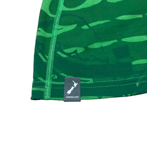 Icebreaker Printed Merino Wool Base Layer Bodyfit+ 200 Women’s size S in Green - Picture 4 of 10